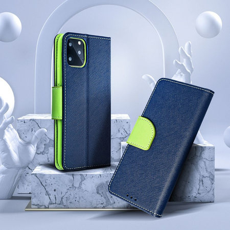 Kabura Fancy Book do  XIAOMI Redmi NOTE 13 PRO 4G granatowy / limonka