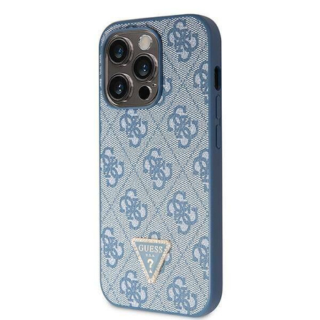 Original Handyhülle APPLE IPHONE 15 PRO Guess Hardcase Crossbody 4G Metal Logo (GUHCP15LP4TDSCPB) blau