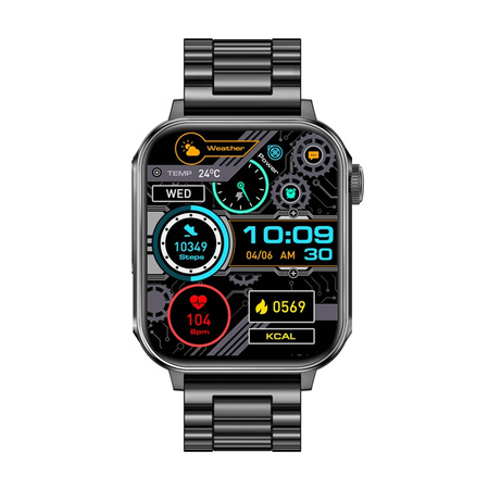 Smartwatch Colmi P80 (stalowy czarny)