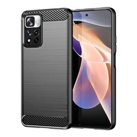 Carbon Case flexible case cover Xiaomi Redmi Note 11 Pro+ 5G (China) / 11 Pro 5G (China) / Mi11i HyperCharge / Poco X4 NFC black