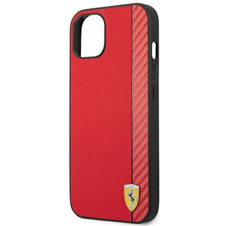 Original Case IPHONE 14 PLUS Ferrari Hardcase Carbon (FEHCP14MAXRE) red