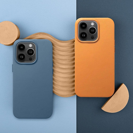 Leather Mag Cover kompatybilne z MagSafe do IPHONE 15 PLUS pomarańczowy