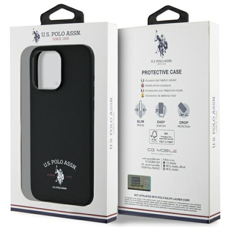 US Polo USHCP15XPARK iPhone 15 Pro Max    6,7" czarny/black Printed DH Logo