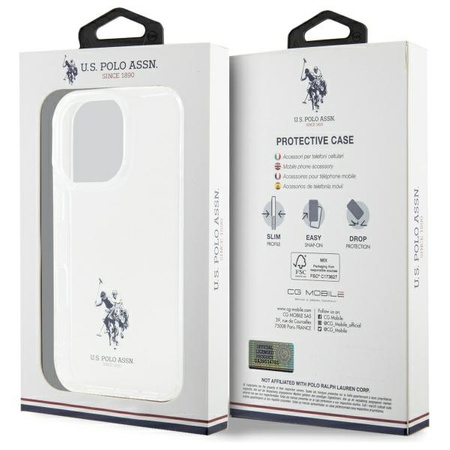 US Polo USHCP15XUSMT iPhone 15 Pro Max    6.7" przezroczysty/transparent IML Printed Double Horse Logo