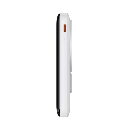 Baseus Magnetic Bracket Powerbank mit MagSafe Wireless Charging 10000mAh 20W Overseas Edition weiß (PPCX000202) + USB Type C Baseus Xiaobai Series 60W 0.5m