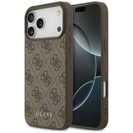 Guess 4G Classic Case für iPhone 17 Pro Max - Braun