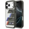 BMW M IML Metal Buttons Tricolor Lines MagSafe Case for iPhone 17 Pro - Gray