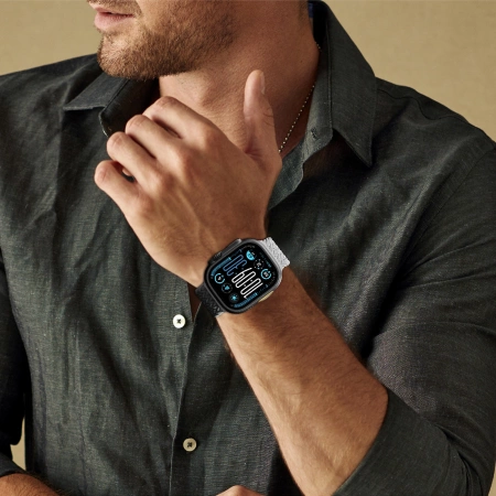 2er-Set AmazingThing Blend Band für Apple Watch 45/46/49 mm - Grau-Schwarz/Grau