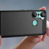 Carbon Case Hülle für Infinix Hot 12 Pro flexible Silikon Carbon Hülle schwarz