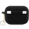 Guess GUAP2LSCHSK AirPods Pro 2 cover black/black Silicone Charm Heart Collection
