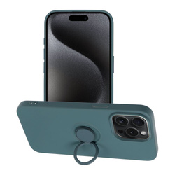Futerał SILICONE RING do IPHONE 15 PRO MAX zielony