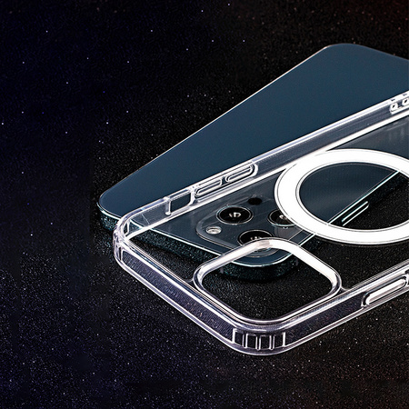 Nakładka Anti Shock 1,5 mm Mag do iPhone 17 Pro 6,3" transparentna big hole