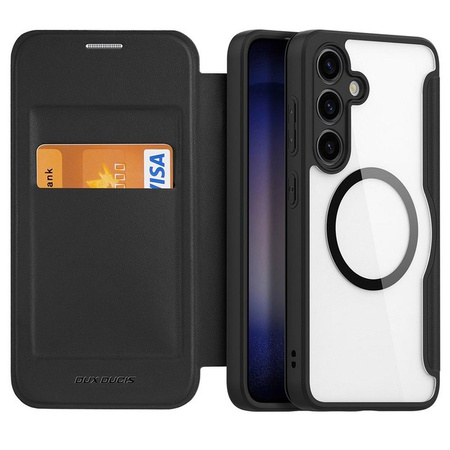 Dux Ducis Skin X Pro case for Samsung S24+ with magnetic ring and flap - black