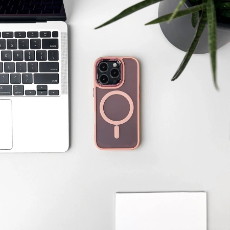 Etui Wozinsky Fashion Case MagSafe na Samsung Galaxy S25 - różowe