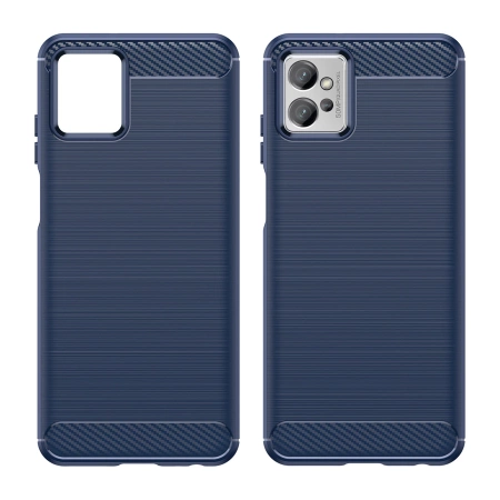 Carbon Case für Xiaomi Poco F4 5G flexible Silikon-Carbon-Hülle schwarz