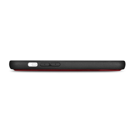 iCarer Wallet Case 2in1 etui iPhone 14 Pro Max skórzany pokrowiec z klapką Anti-RFID czerwony (WMI14220728-RD)