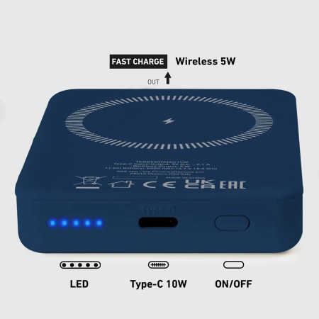 Powerbank SBS TEBB5000MAG1CB 5000 mAh kompatibel mit MagSafe - blau