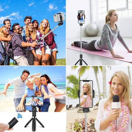 TECH-PROTECT L01S WIRELESS SELFIE STICK TRIPOD BLACK