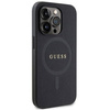 Original Handyhülle IPHONE 14 PRO Guess Hardcase Saffiano MagSafe (GUHMP14LPSAHMCK) schwarz