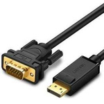 DisplayPort to VGA UGREEN DP105 cable, FullHD, unidirectional, 1.5m (black)