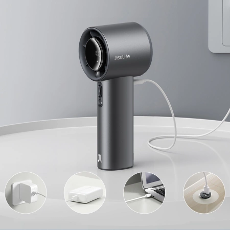 Jisulife Handventilator Pro1 S FA53PRO Mini-Gebläse Tragbarer USB-Ventilator - Dunkelgrau