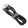 Baseus Kabel nylonowy Lightning iPhone 2A 3M QC 3.0 Szybkie ładowanie Cafule szary+czarny CALKLF-RG1