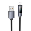 Kabel USB A do Lightning Hoco 2,4A z wyświetlaczem 1 m X112 czarny