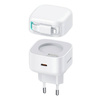 USAMS Ład. siec. 1xUSB-C ze zwijanym kablem Lighning (only head) PD+QC 35W Gan Fast Charging biały/white XMF Series CC209TC02 (US-CC209)