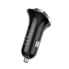Car Charger 2.4A 2xUSB with LCD Display + Micro USB Cable 1m Borofone BZ15 white