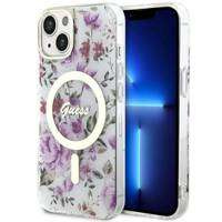 Guess GUHMP14MHCFWST iPhone 14 Plus 6,7" transparente Hardcase Flower MagSafe