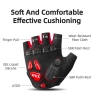 Rockbros S169BR XL Fahrradhandschuhe mit Gel-Einsätzen – Schwarz und Rot