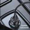 Ładowarka Samochodowa 60W Fast Charge USAMS C39 USB+USB-C fioletowy/purple CC208CC02 (US-CC208)