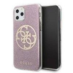 Etui Guess GUHCN65PCUGLPI iPhone 11 Pro Max różowy/pink hard case 4G Circle Glitter