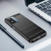Carbon Case für Xiaomi Poco F4 5G flexible Silikon-Carbon-Hülle schwarz