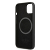 Original Case IPHONE 13 Guess Hard Case Silicone Logo Plate MagSafe (GUHMP13MSPLK) black