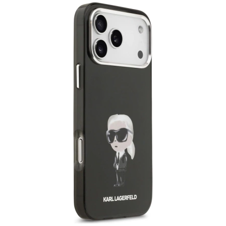 Etui Karl Lagerfeld IML Aquarelle Karl & Logo MagSafe na iPhone 17 Pro Max - czarne