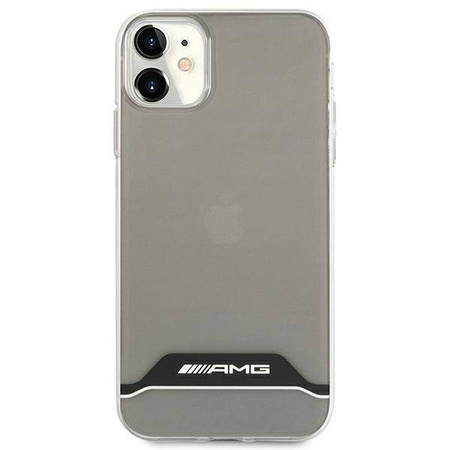 Case IPHONE 11 Mercedes AMG Hardcase Electroplate Black&White (AMHCN61TCBW) transparent