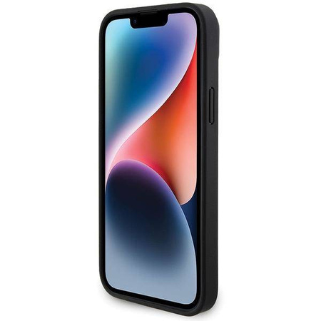 BMW Leder-Carbon-Hülle für iPhone 15 Plus – Schwarz