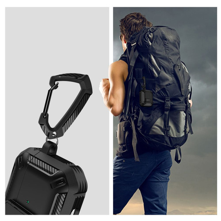 Etui APPLE AIRPODS PRO Tech-Protect X-Carbo czarne