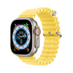 Dux Ducis Strap pasek Watch 8 / 7 / 6 / 5 / 4 / 3 / 2 / SE (41 / 40 / 38mm) silikonowa opaska bransoletka żółty (OceanWave Version)