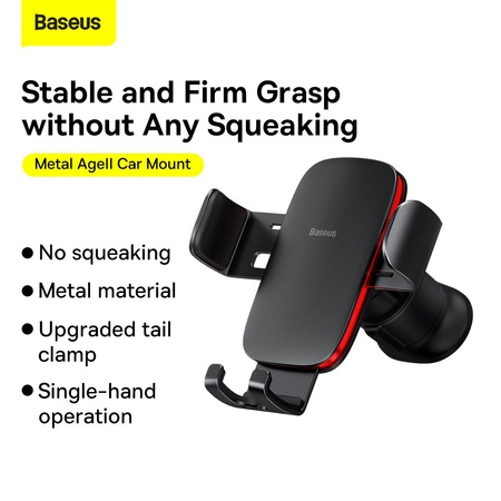 Baseus Metal Age II gravitational grip on the car grid - black