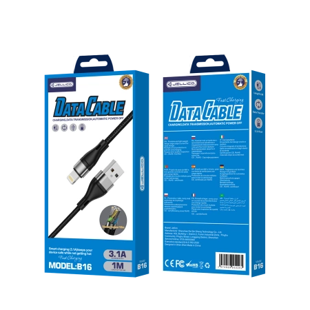 JELLICO kabel B16 Lightning 3.1A 1M Czarny