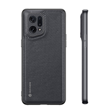 Dux Ducis Fino case is covered with nylon material Oppo Find X5 black