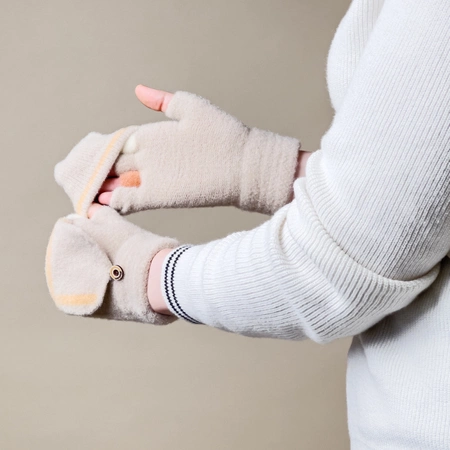 Winter-Handyhandschuhe für Damen/Kinder – weiß