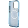 Etui Guess IML Metal Glitter 4G Circle Triangle MagSafe na iPhone 16 Pro Max - niebieskie