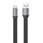 WK Design King Kong 2nd Gen series flat USB - USB Type C cable for fast charging / data transmission 6A 1.3m black (WDC-156)