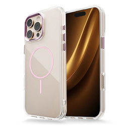 Nakładka Clear Thin Mag do iPhone 16 6,1" różowa