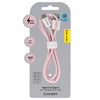 Blavec Kabel Candy oplot - USB na Typ C - PD 60W 3A 3 metry (CCA-UC3P30) różowy