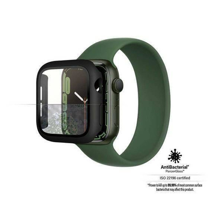 PanzerGlass Full Body szkło hartowane + etui do Apple Watch 7 / 8 (41mm) czarna ramka