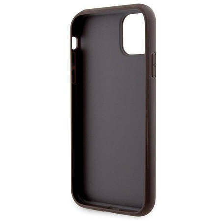 Original Case IPHONE 11 / XR Guess Hardcase Crossbody 4G Metal Logo (GUHCN61P4TDSCPW) brown